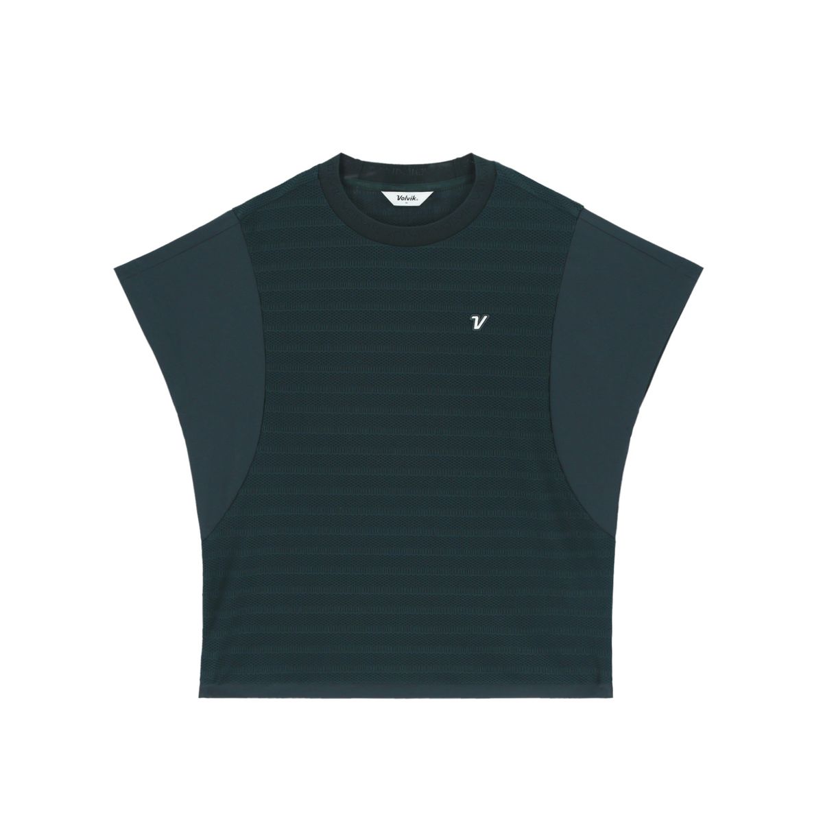 볼빅 골프웨어(VOLVIK GOLFWEAR) 여성 LAB 드롭숄더 조직 티셔츠 VLTSQ453_TE