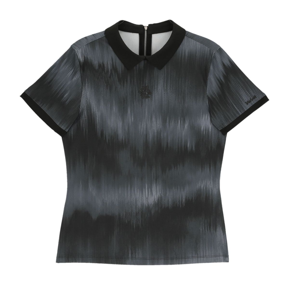 볼빅 골프웨어(VOLVIK GOLFWEAR) 여성 골프 옴브레 패턴 반팔 티셔츠 VLTSP402_BK