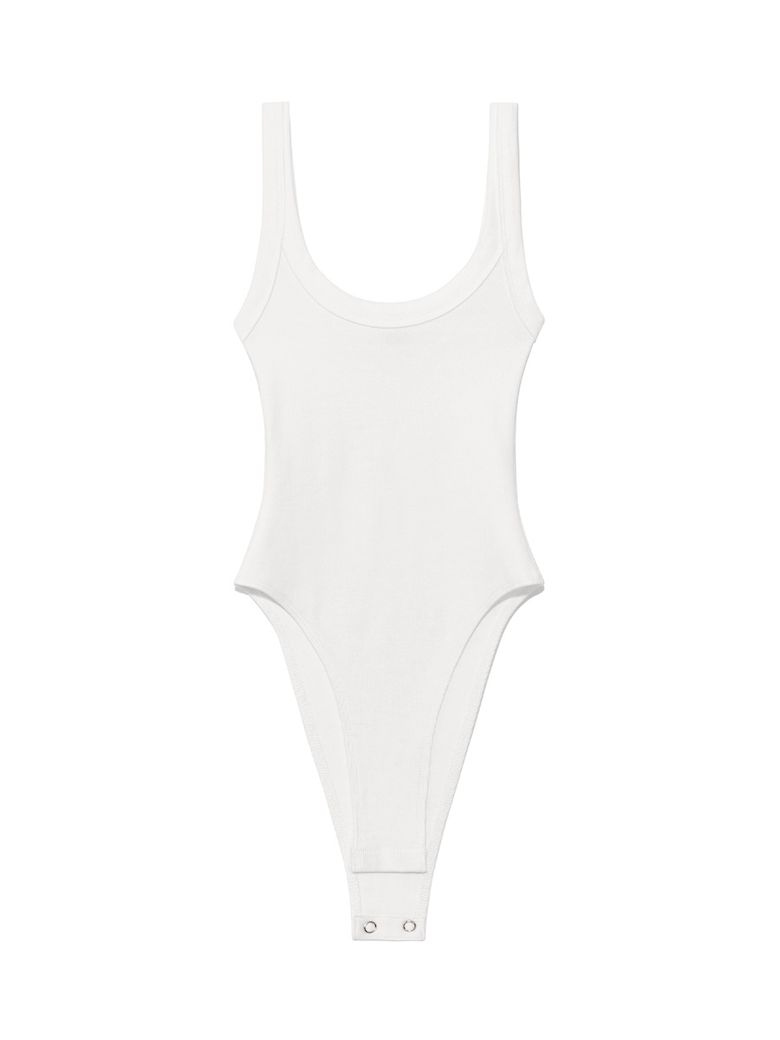 G SCOOP NECK BODYSUIT (WHITE)