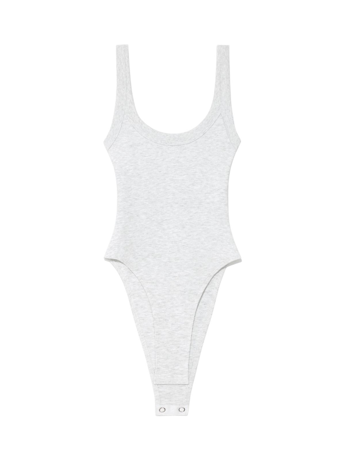 글로니(GLOWNY) G SCOOP NECK BODYSUIT (WHITE MELANGE)