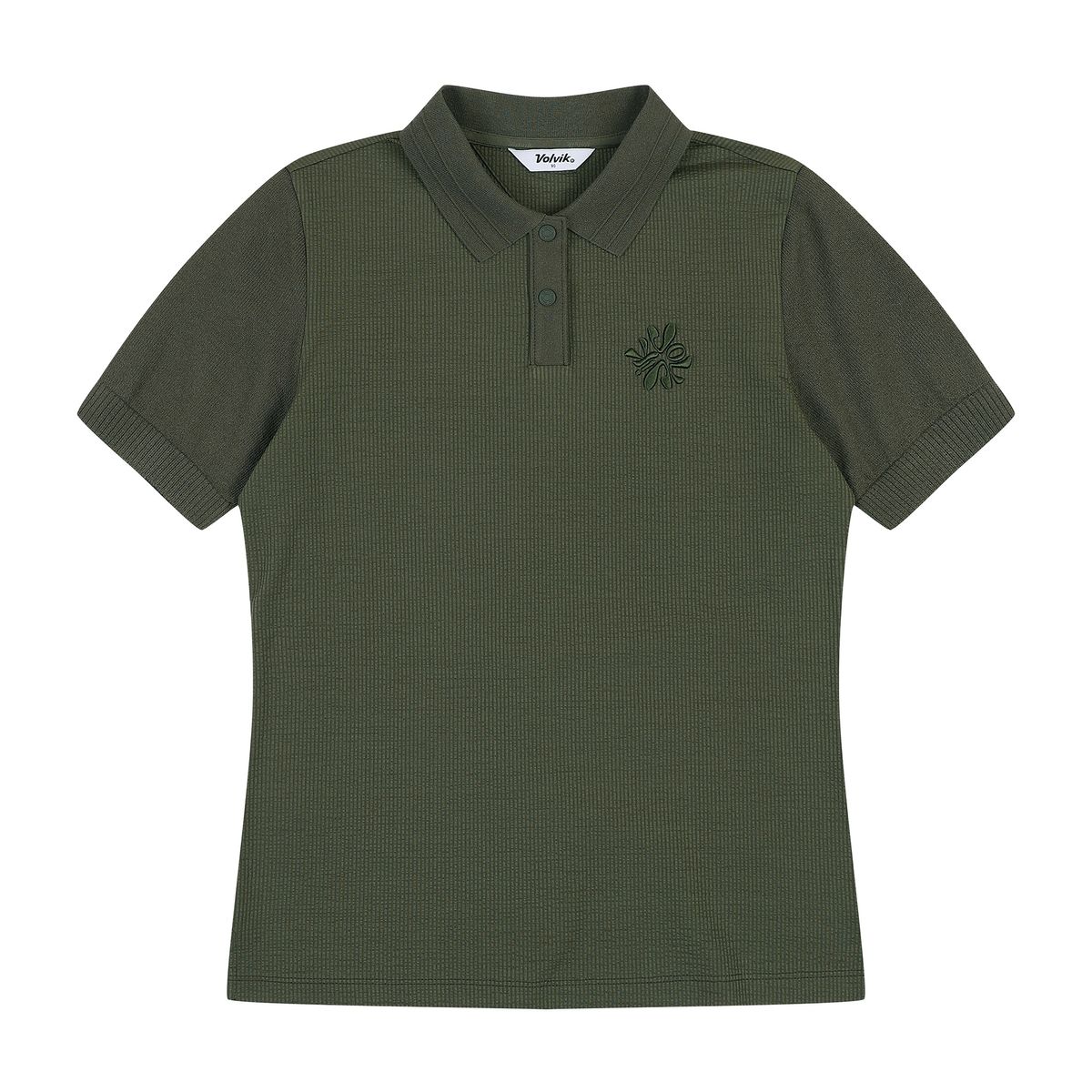 볼빅 골프웨어(VOLVIK GOLFWEAR) 여성 골프 니트소매  CP 서커 반팔티셔츠 VLTSP305_KH