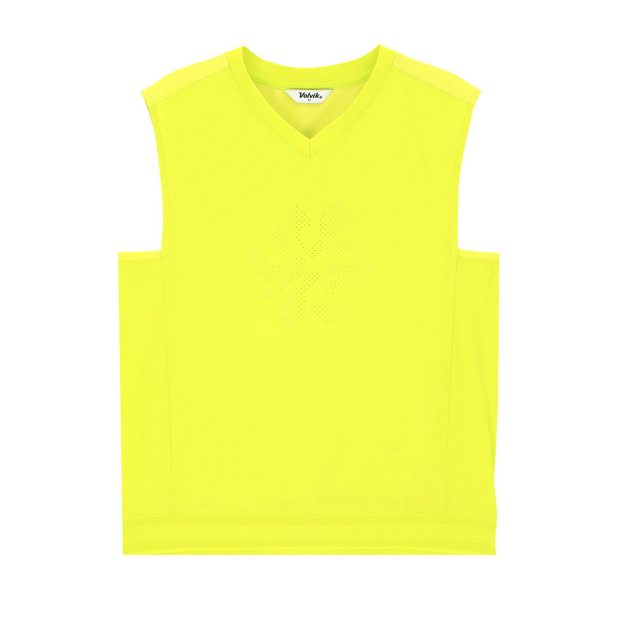 볼빅 골프웨어(VOLVIK GOLFWEAR) 여성 골프 경량 하이브리드 V넥 베스트 티셔츠 VLTSP501_NG