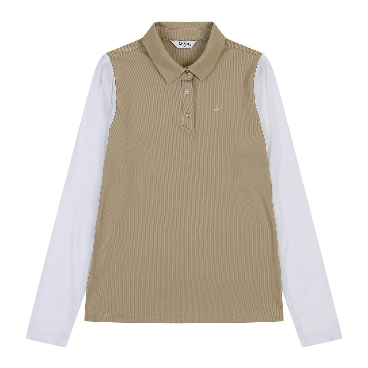 볼빅 골프웨어(VOLVIK GOLFWEAR) 여성 골프 에센셜 냉감소매 카라 티셔츠 VLTSP394_BE