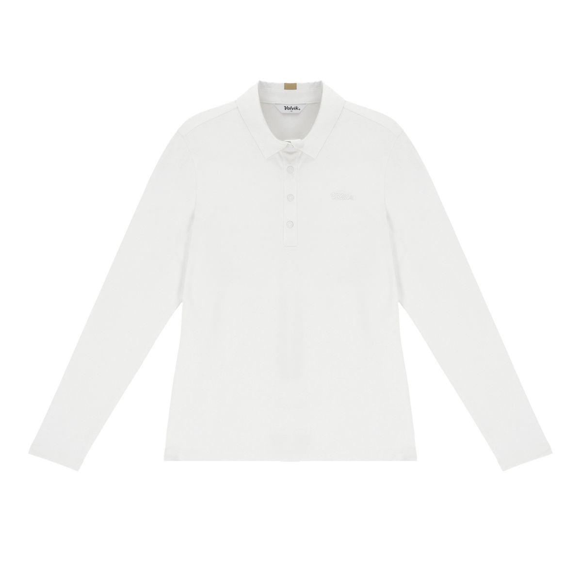 볼빅 골프웨어(VOLVIK GOLFWEAR) 여성 골프 에센셜 뒷넥 테입포인트티셔츠 VLTSP291_OW
