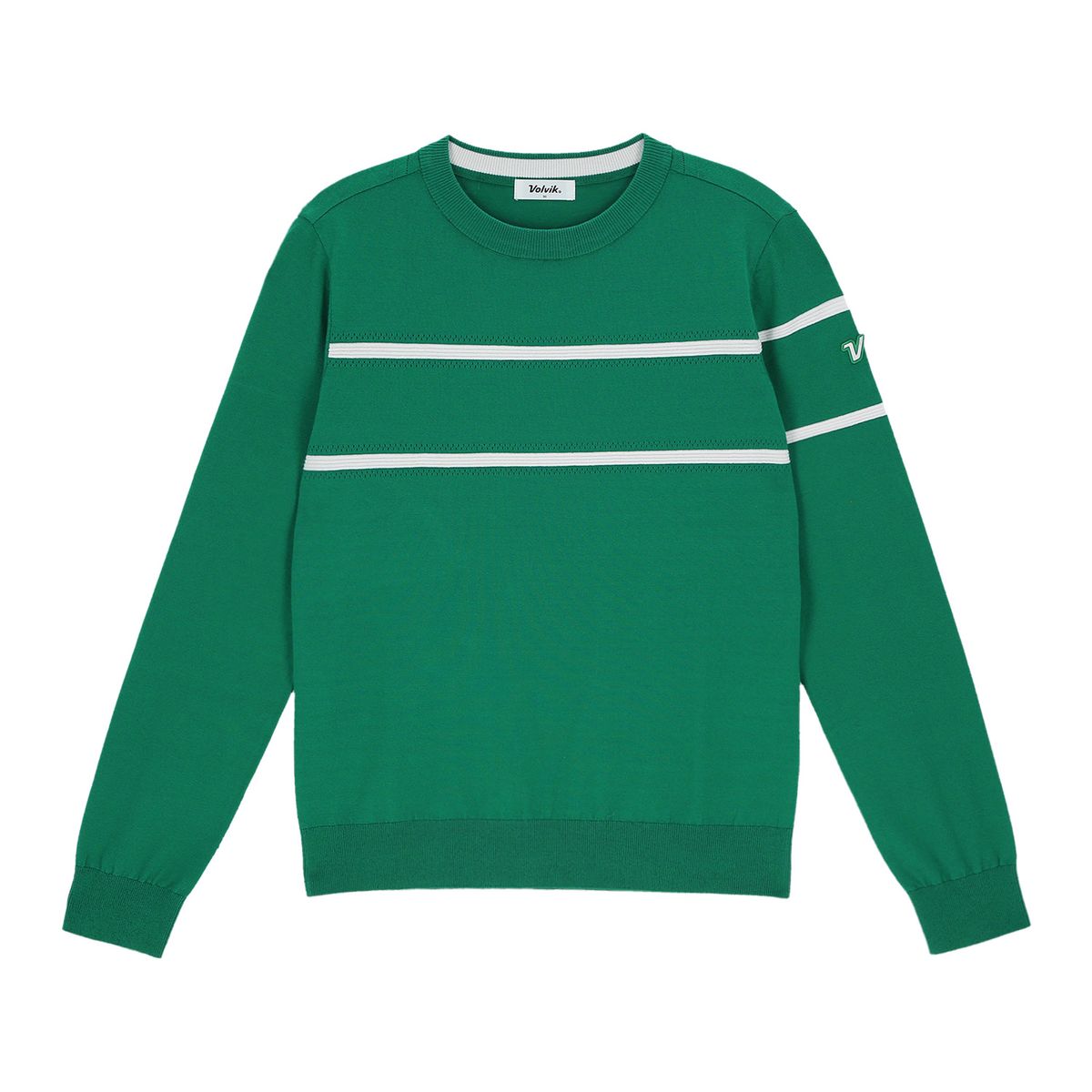 볼빅 골프웨어(VOLVIK GOLFWEAR) 여성 조직감 티핑포인트 라운드 니트 VLKTQ291_GE
