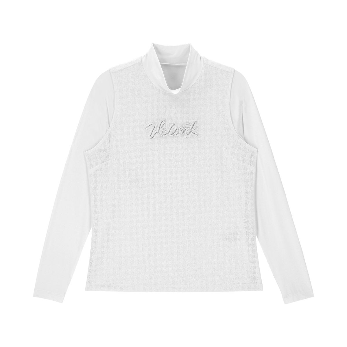 볼빅 골프웨어(VOLVIK GOLFWEAR) 여성 자카트 냉감 2IN1 티셔츠 VLTSQ304_OW