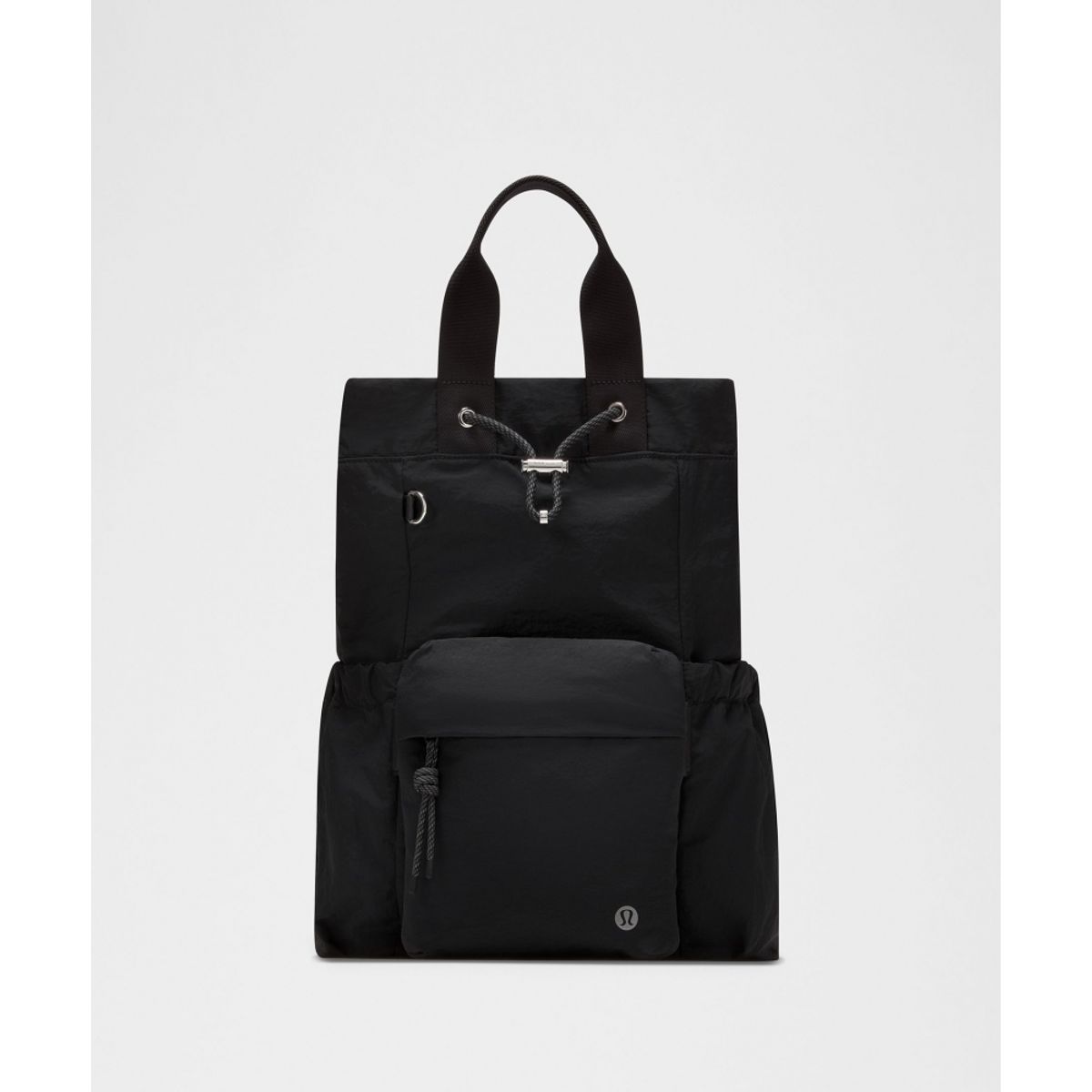 룰루레몬(LULULEMON) 투인원 드로스트링 버킷백  BLK SLVR