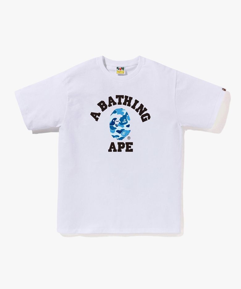 ABC 카모 콜리지 티셔츠(M) WHITE/BLUE