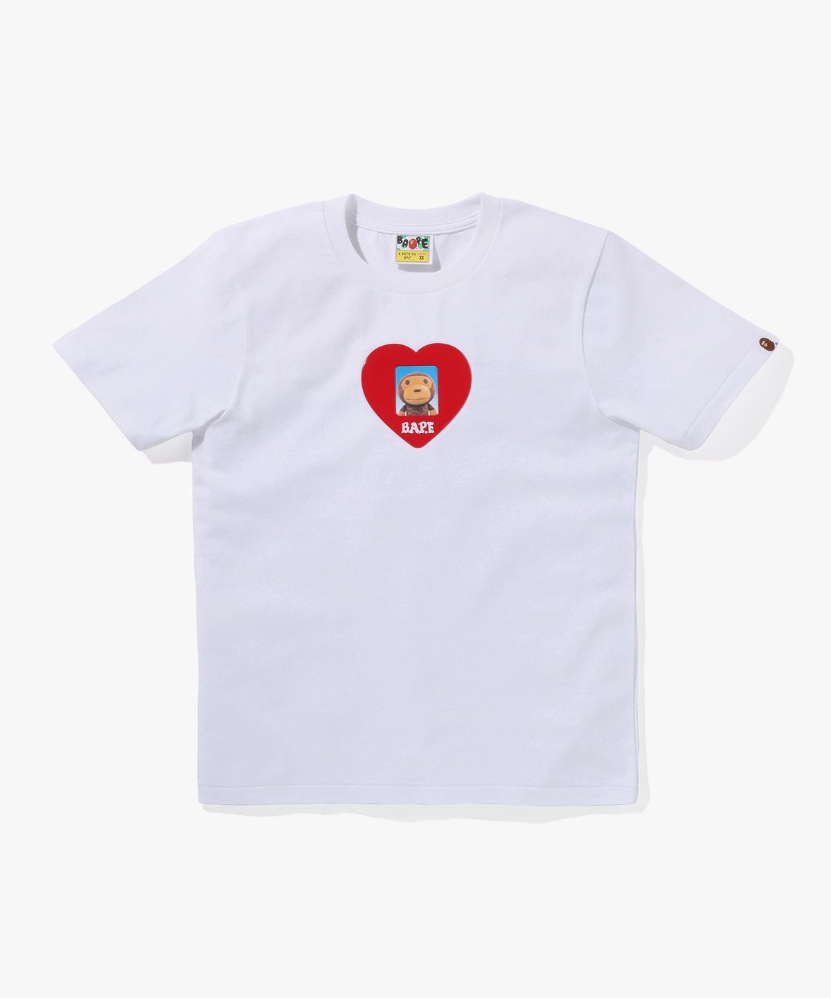 베이프(BAPE) 하트 아이디 마일로 포토 티셔츠(W) WHITE