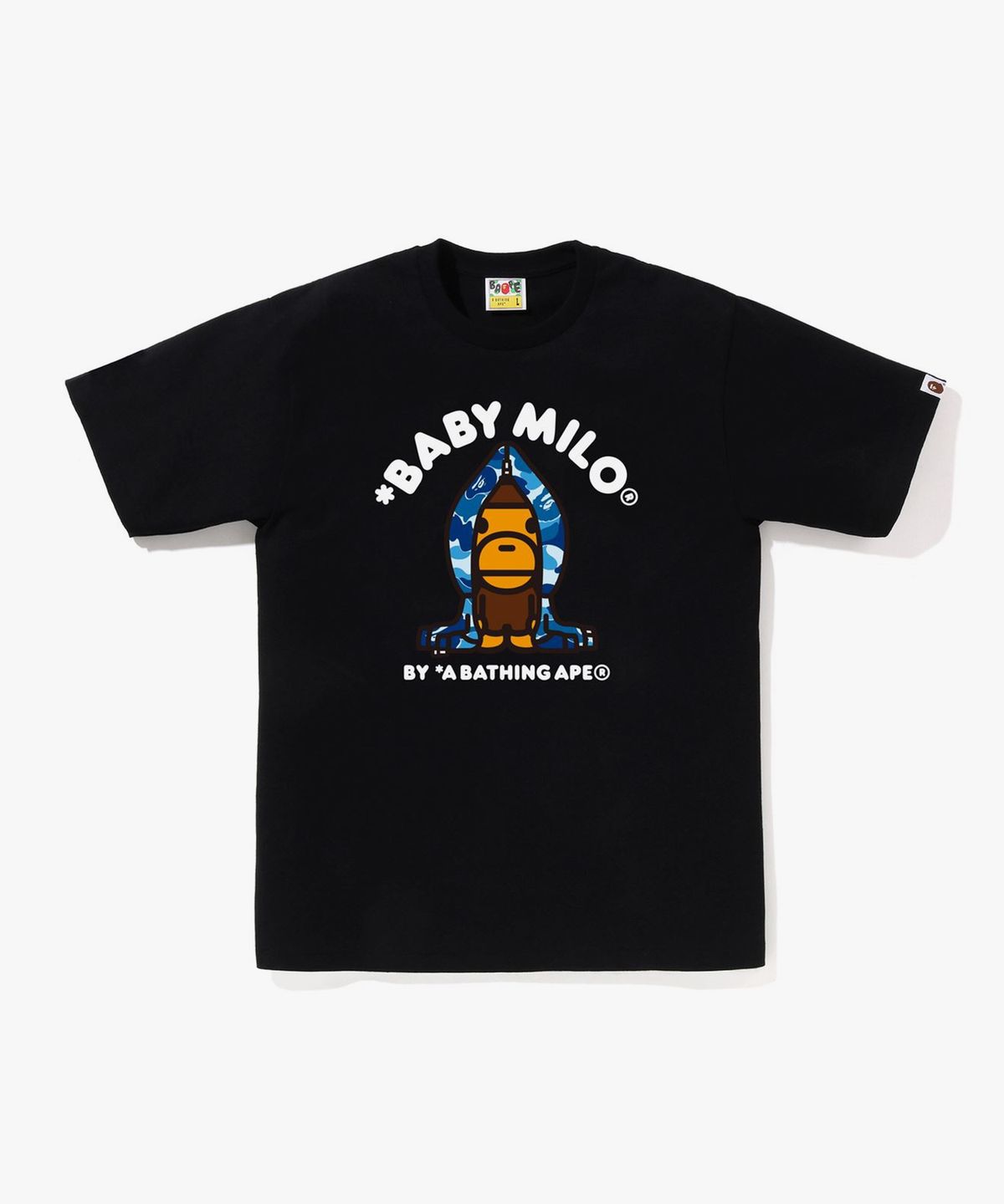 베이프(BAPE) ABC 카모 마일로 후드 티셔츠(M) BLACK/BLUE
