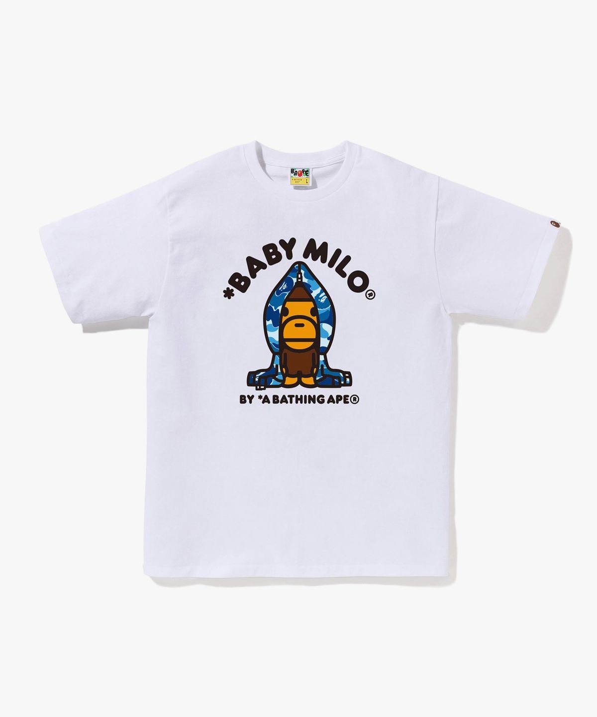 베이프(BAPE) ABC 카모 마일로 후드 티셔츠(M) WHITE/BLUE
