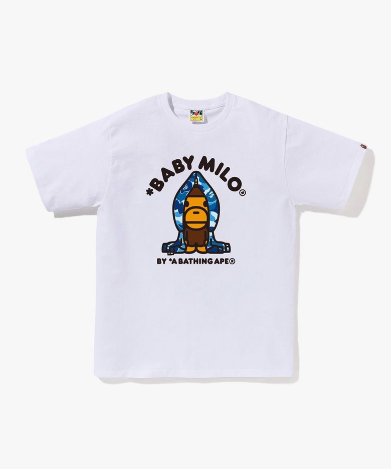ABC 카모 마일로 후드 티셔츠(M) WHITE/BLUE