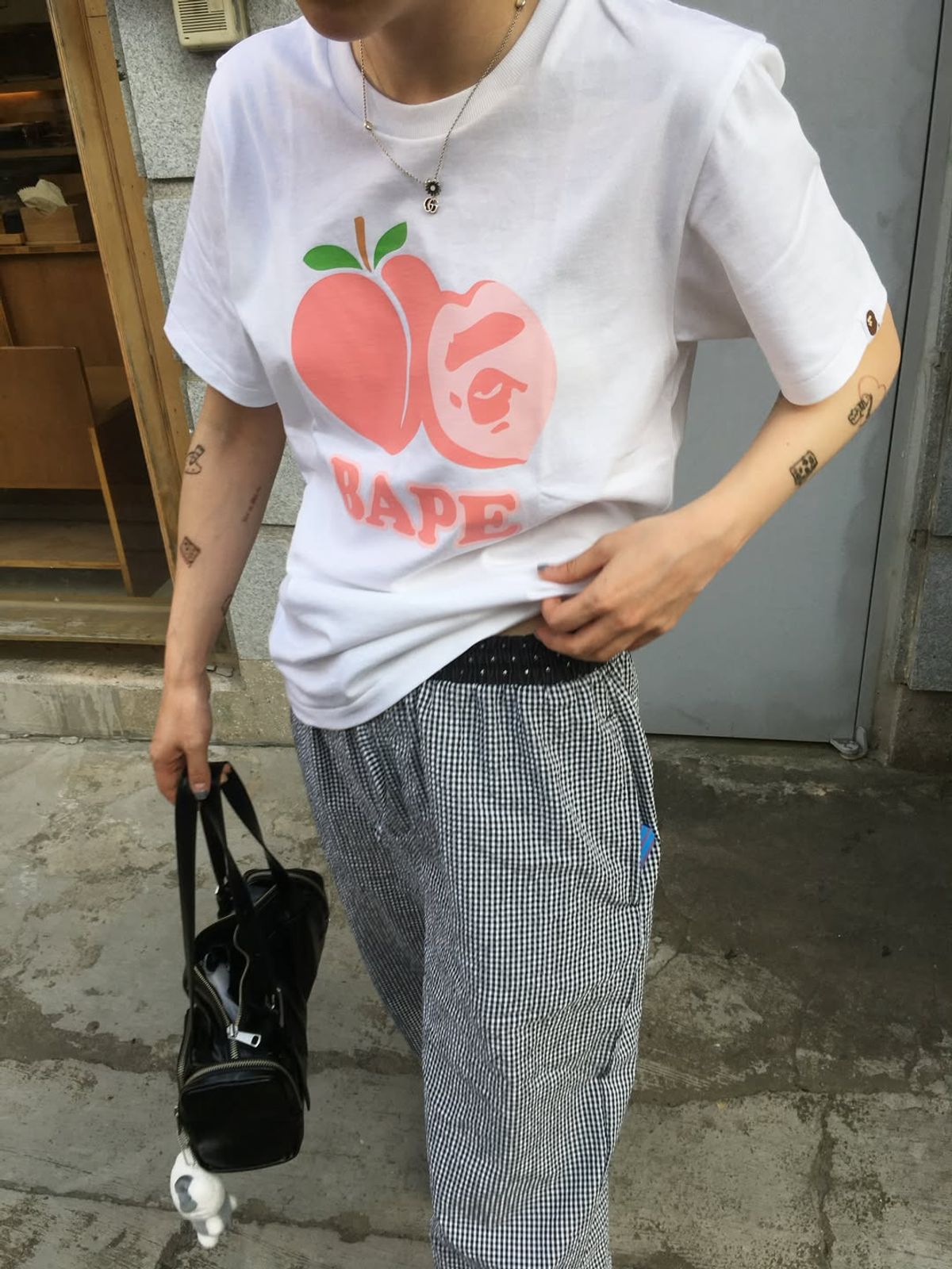 베이프(BAPE) 베이프 피치 티셔츠(W) WHITE