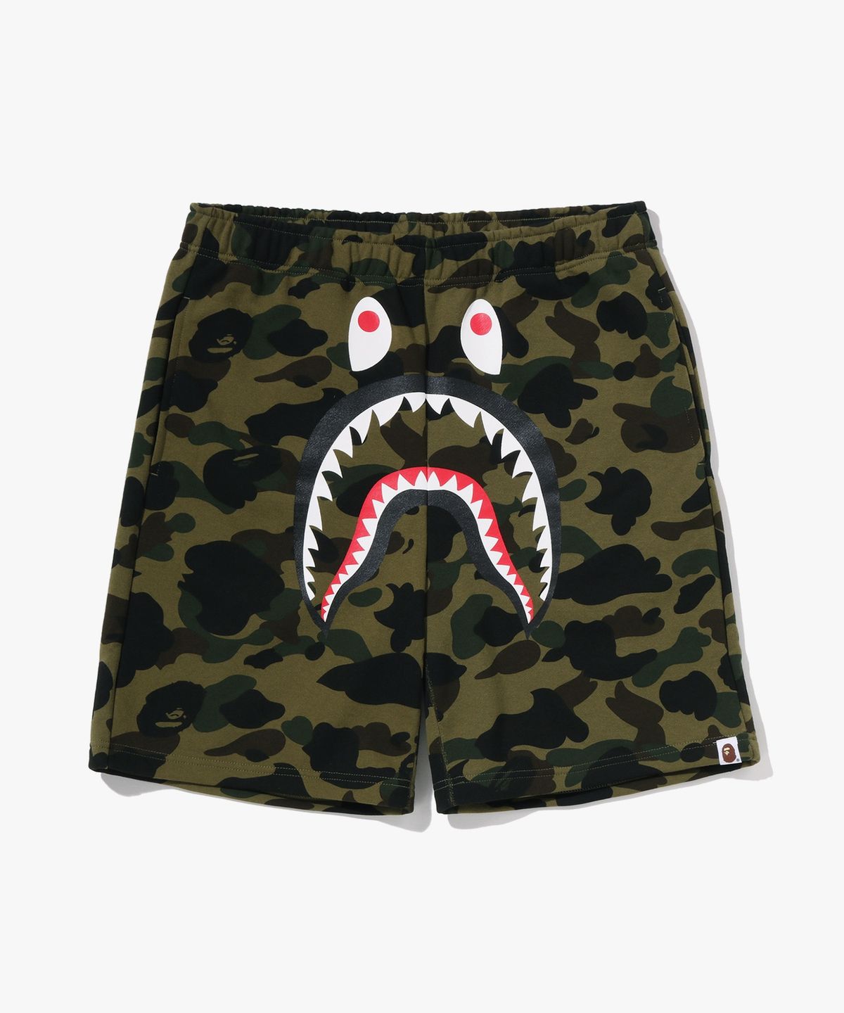베이프(BAPE) 퍼스터 카모 샤크 스웨트 쇼츠(M) GREEN