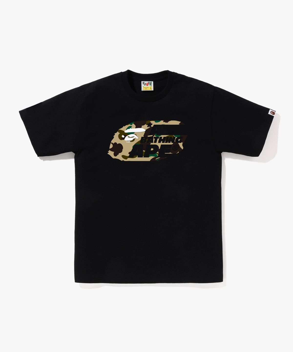 베이프(BAPE) 퍼스트 카모 무빙 에이프 헤드 티셔츠(M) BLACK