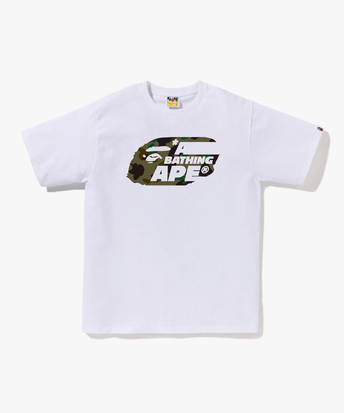 베이프(BAPE) 퍼스트 카모 무빙 에이프 헤드 티셔츠(M) WHITE