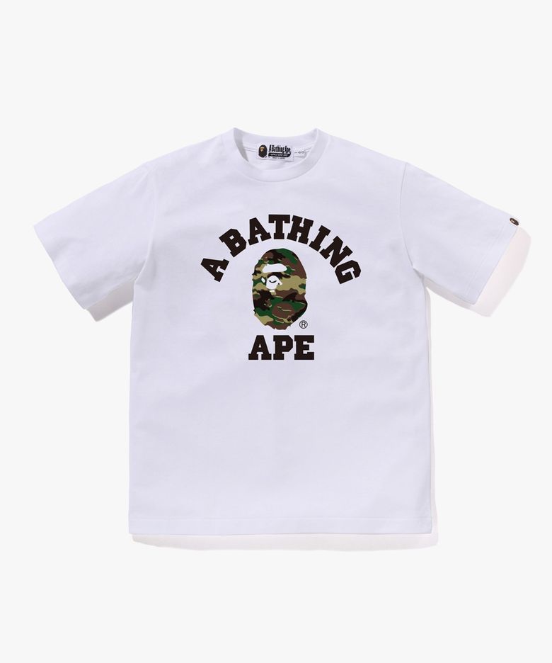 글리치 우드랜드 카모 콜리지 티셔츠(JR) WHITE/GREEN