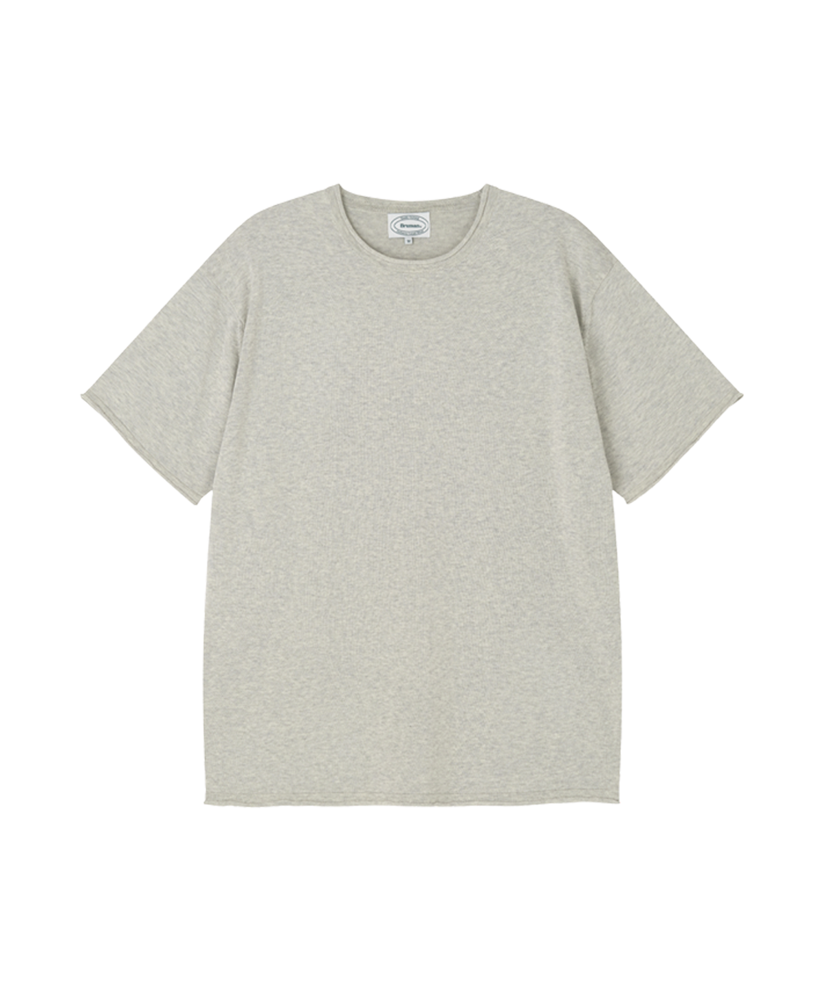 브루먼(BRUMAN) Cut-Off Knit Tee (White Melange)