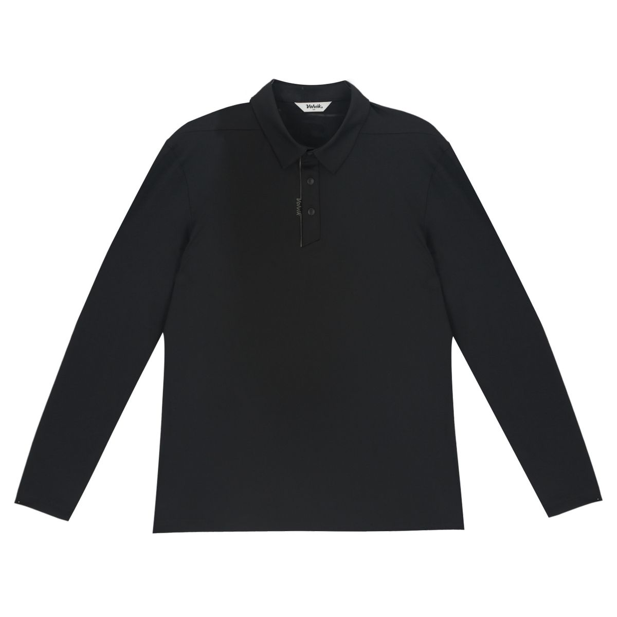 볼빅 골프웨어(VOLVIK GOLFWEAR) 남성 골프 에센셜 싱글스판 제에리 긴팔 티셔츠 VMTSP291_BK