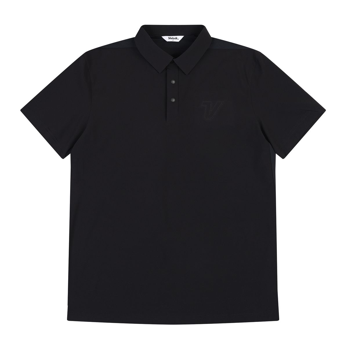 볼빅 골프웨어(VOLVIK GOLFWEAR) 남성 골프 경량 우븐 믹스 제에리 반팔 티셔츠 VMTSP403_BK
