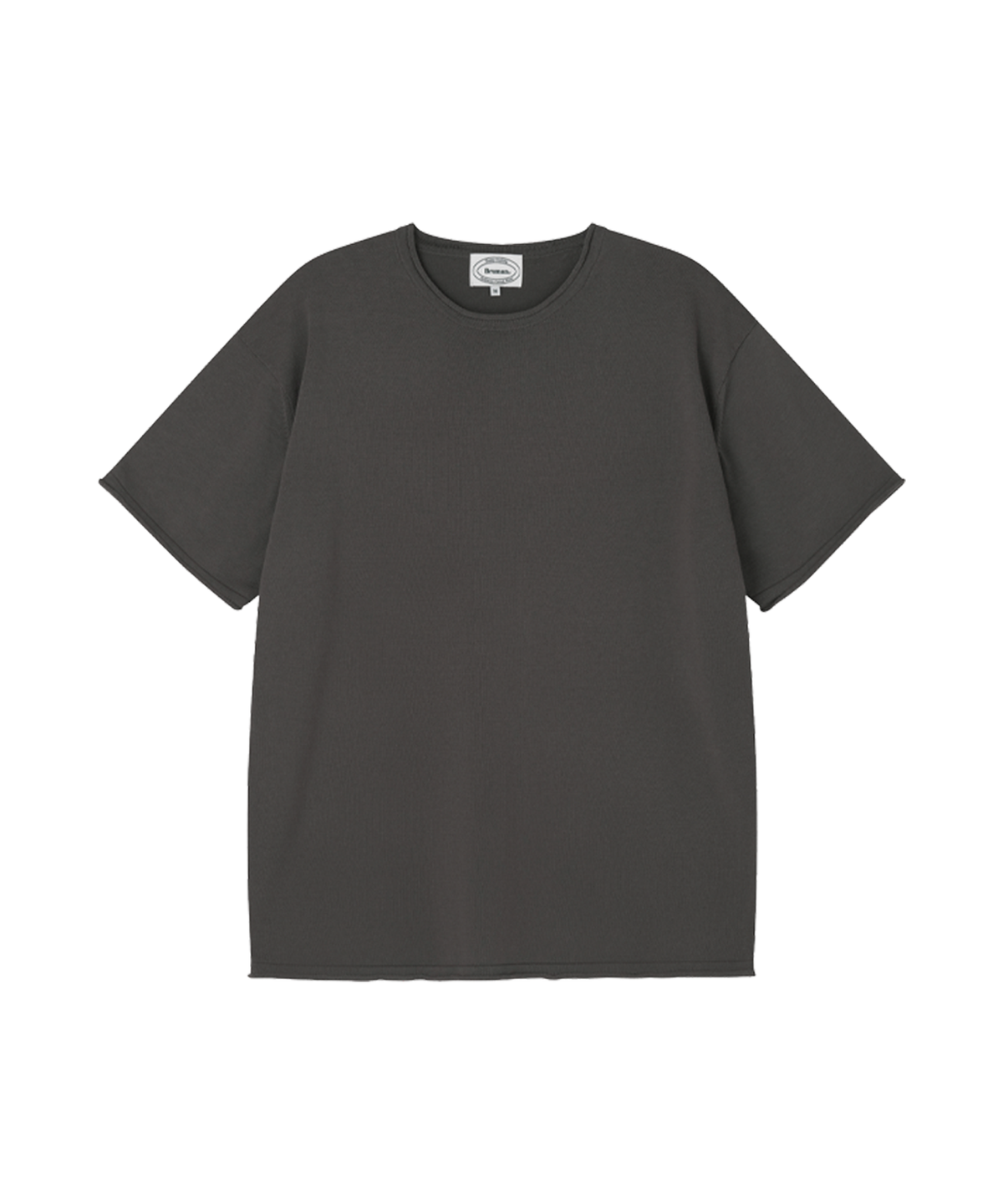 브루먼(BRUMAN) Cut-Off Knit Tee (Washed Black)