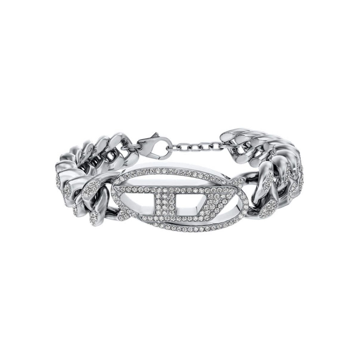 디젤 악세사리(DIESEL ACCESSORY) DX1707040 오벌 D 로고 체인 팔찌
