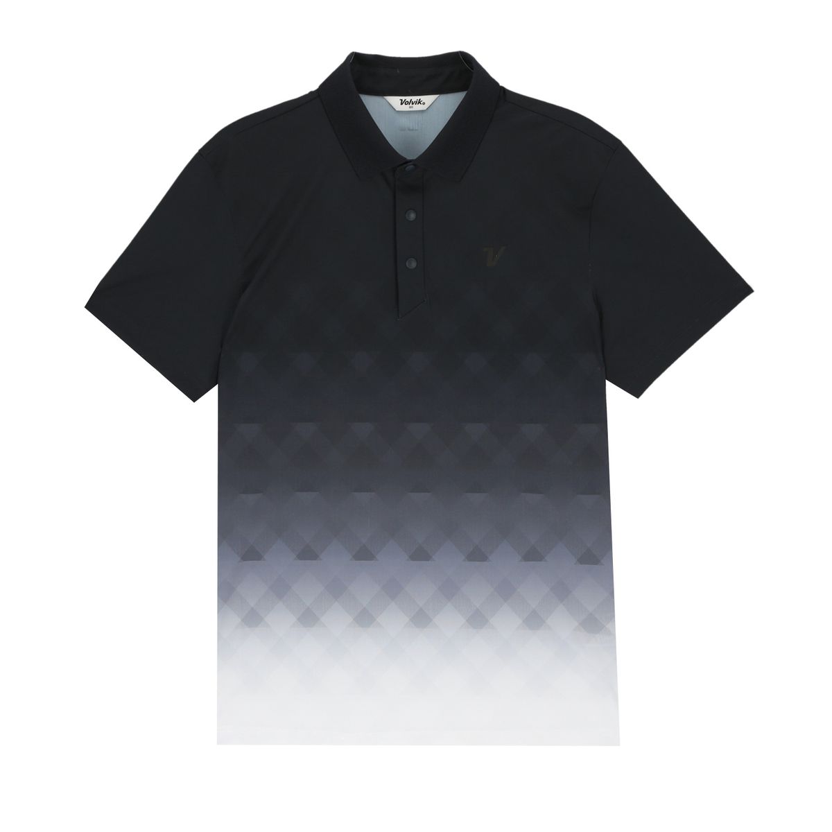 볼빅 골프웨어(VOLVIK GOLFWEAR) 남성 골프 딤플 그라데이션 요꼬 반팔 티셔츠 VMTSP433_BK