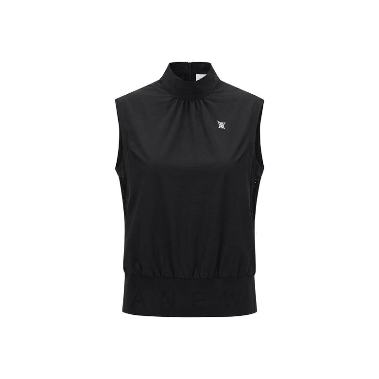 WOMEN BACK ZIP MOCK NECK VEST_BK