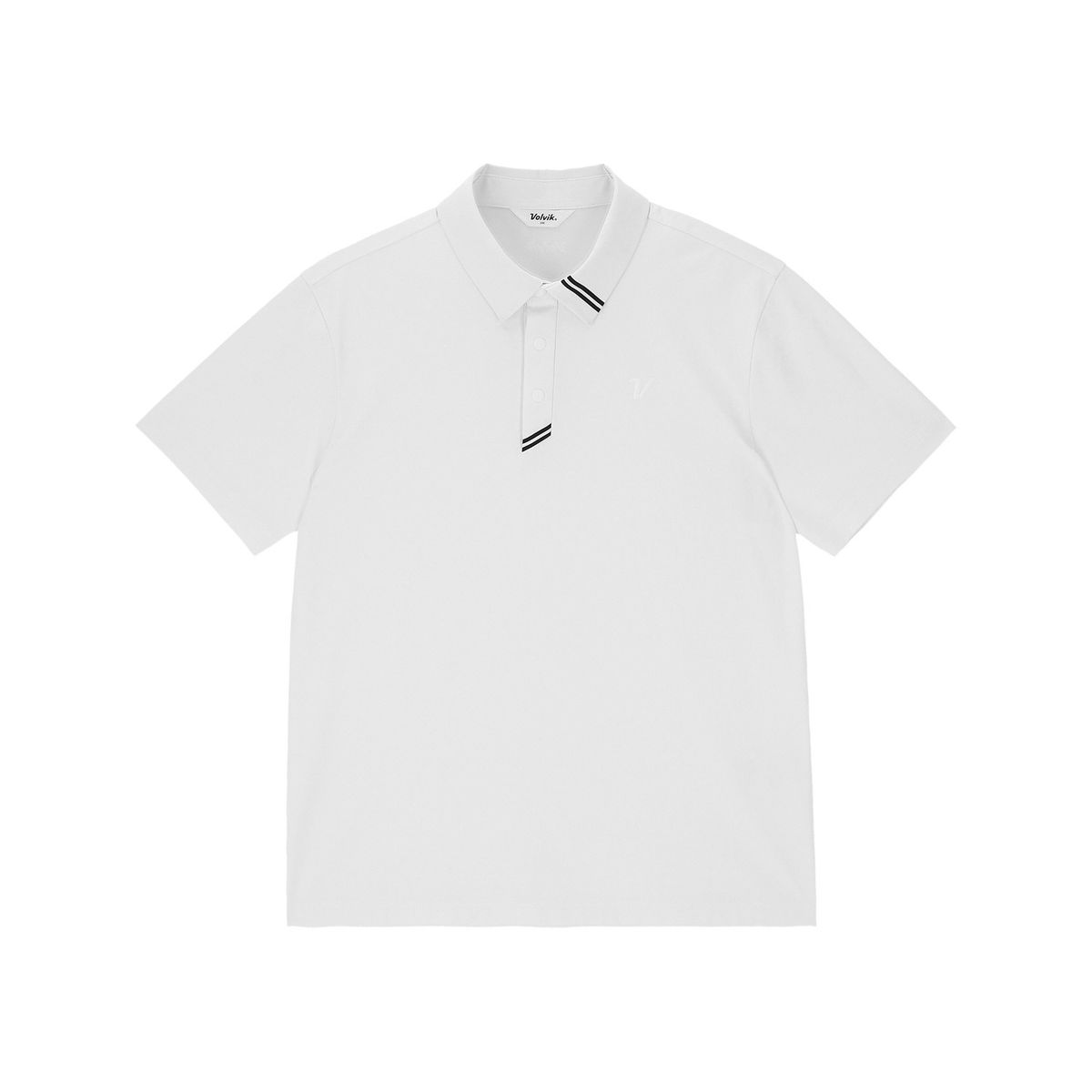 볼빅 골프웨어(VOLVIK GOLFWEAR) 남성 [STD]면터치 BASIC 제에리 반팔 티셔츠 VMTSQ474_OW