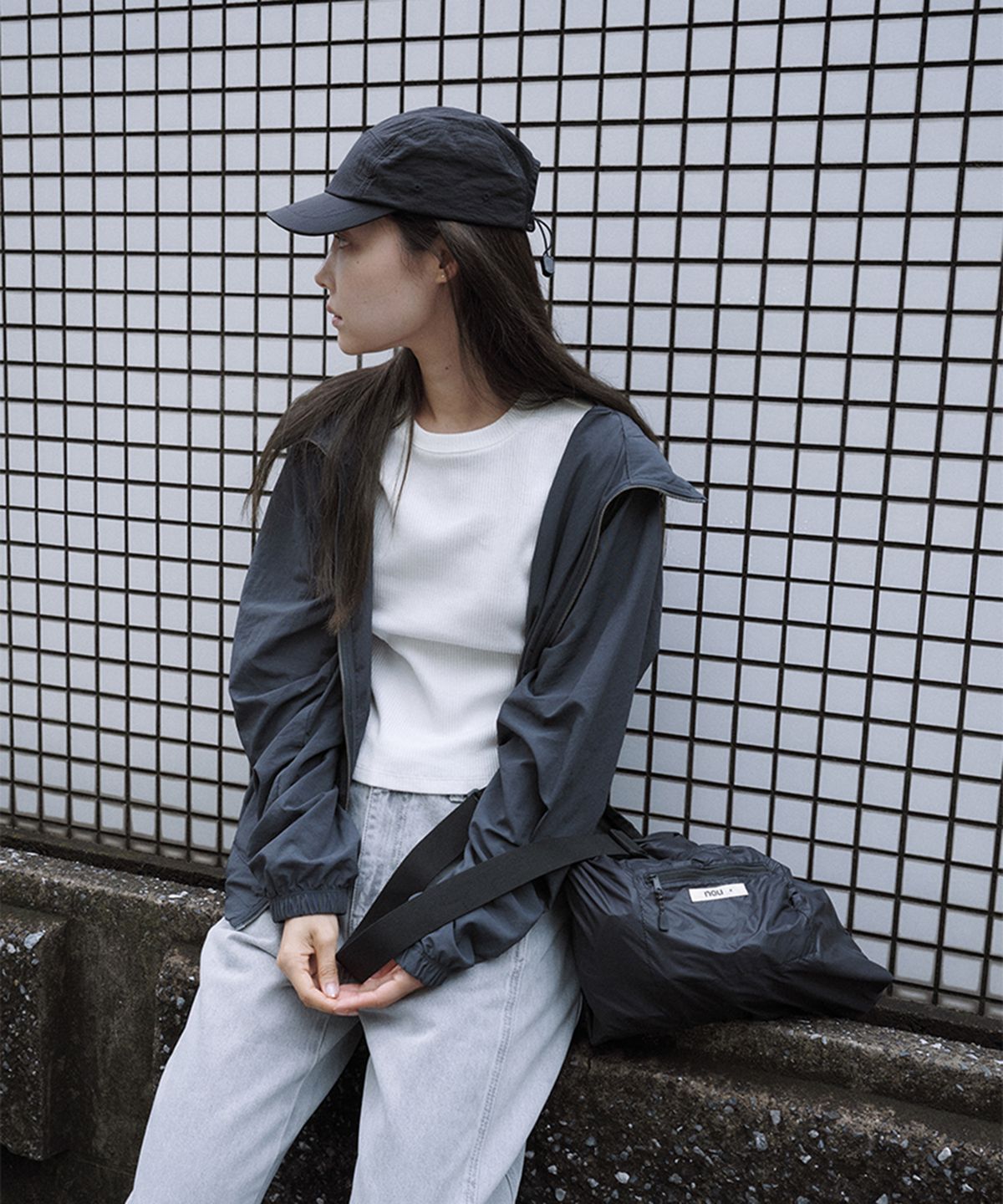 나우(nau) W 골지 반팔 티셔츠 White