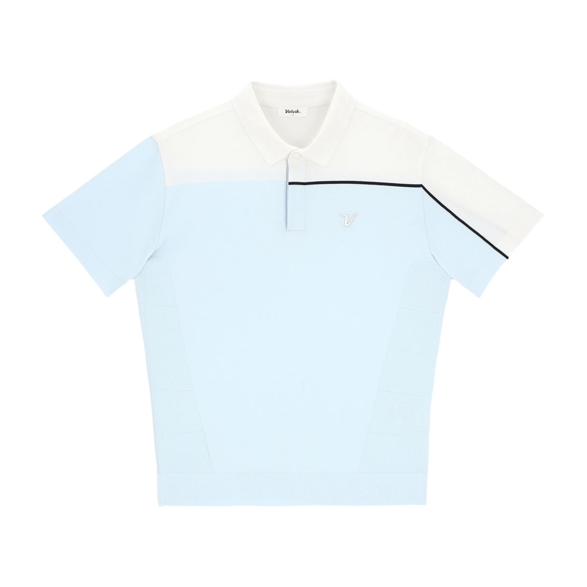 볼빅 골프웨어(VOLVIK GOLFWEAR) 남성 컬러블럭 제에리 반팔 풀오버 VMKTQ301_LL