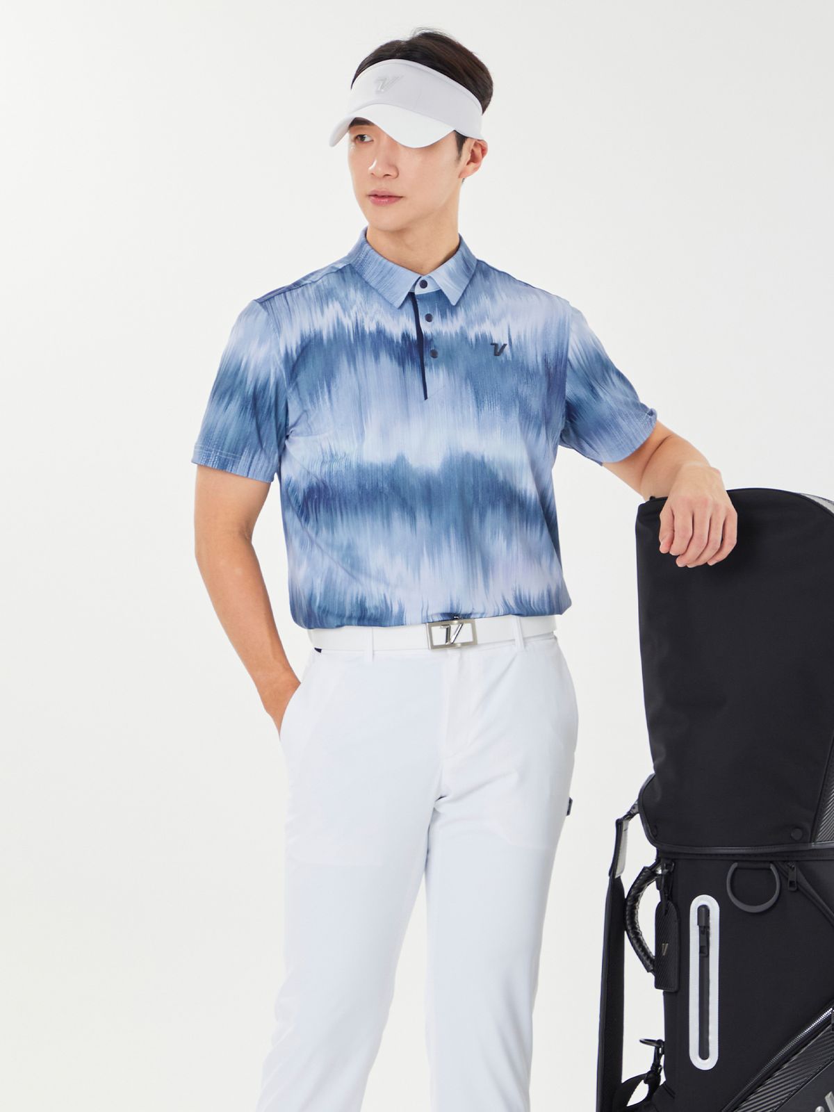 볼빅 골프웨어(VOLVIK GOLFWEAR) 남성 골프 반집업 반팔 아노락 VMWBP302_DL