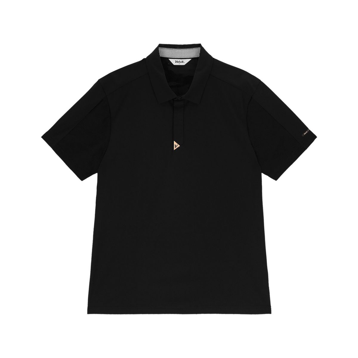 볼빅 골프웨어(VOLVIK GOLFWEAR) 남성 LAB등판JQD 믹스 제에리 반팔 티셔츠 VMTSQ452_BK