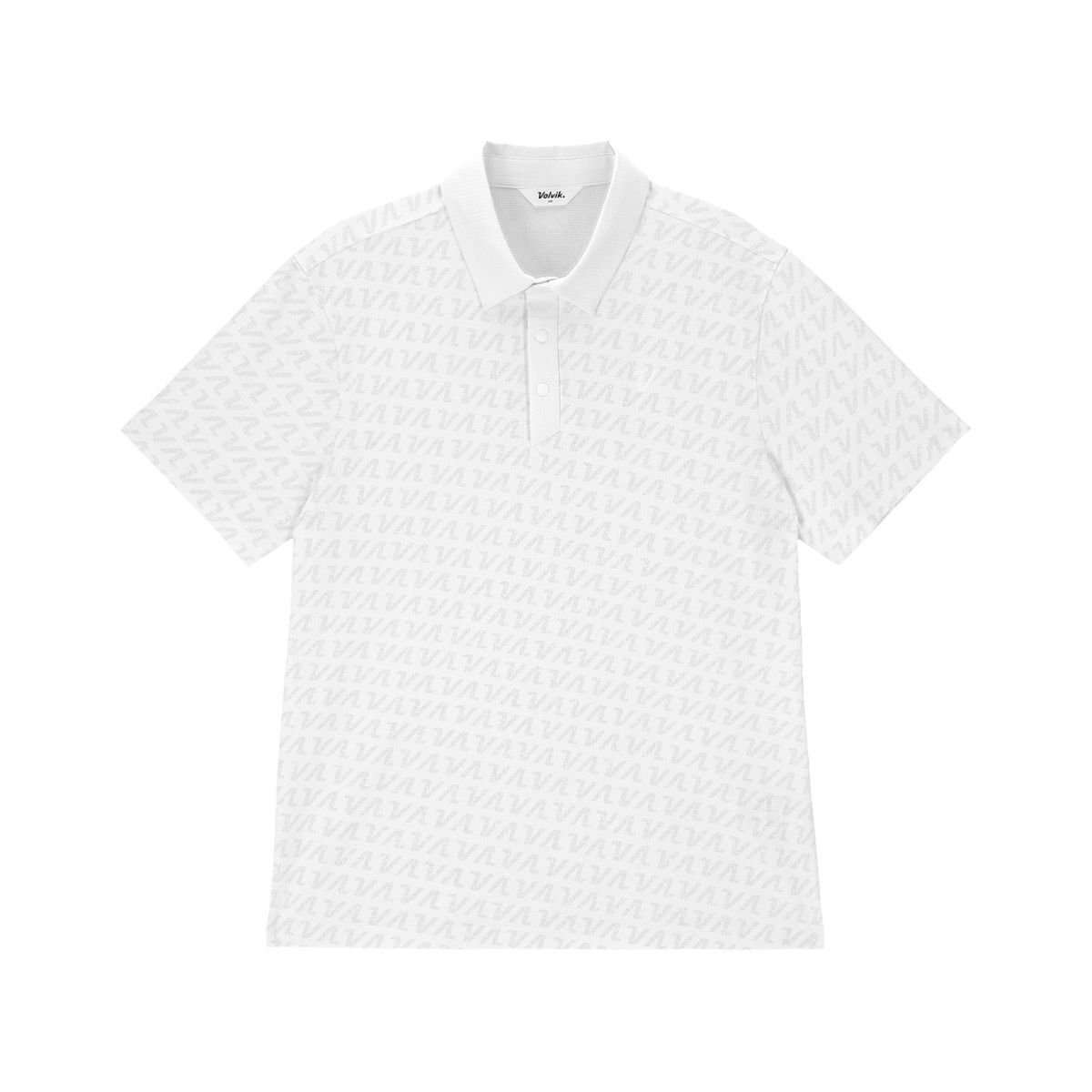 볼빅 골프웨어(VOLVIK GOLFWEAR) 남성 V 패턴 프린트 제에리 반팔 티셔츠 VMTSQ408_OW