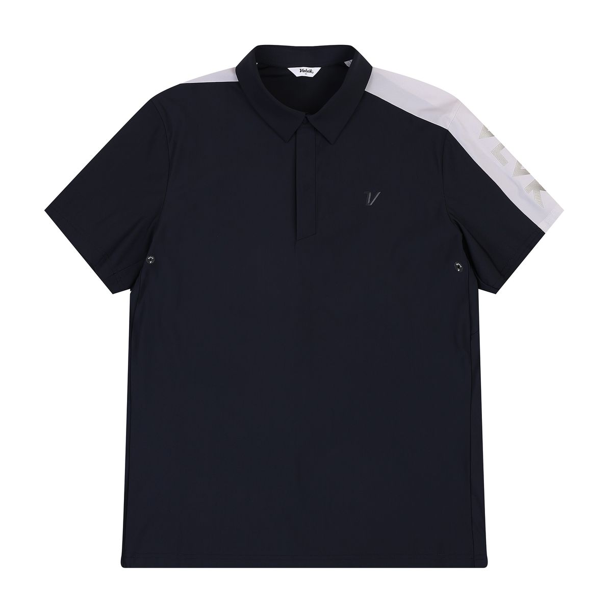 볼빅 골프웨어(VOLVIK GOLFWEAR) 남성 골프 배색 포인트 제에리 반팔 티셔츠 VMTSP431_NA