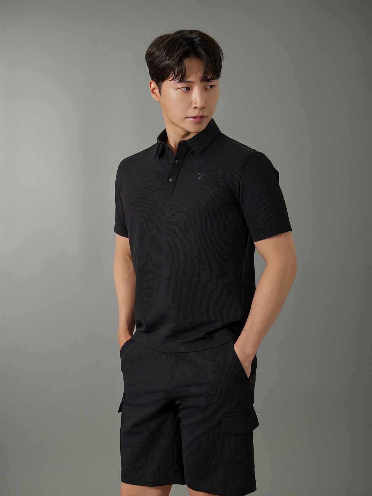 볼빅 골프웨어(VOLVIK GOLFWEAR) 남성 [STD]ICE SUCKER 제에리 반팔 티셔츠 VMTSQ491_BK