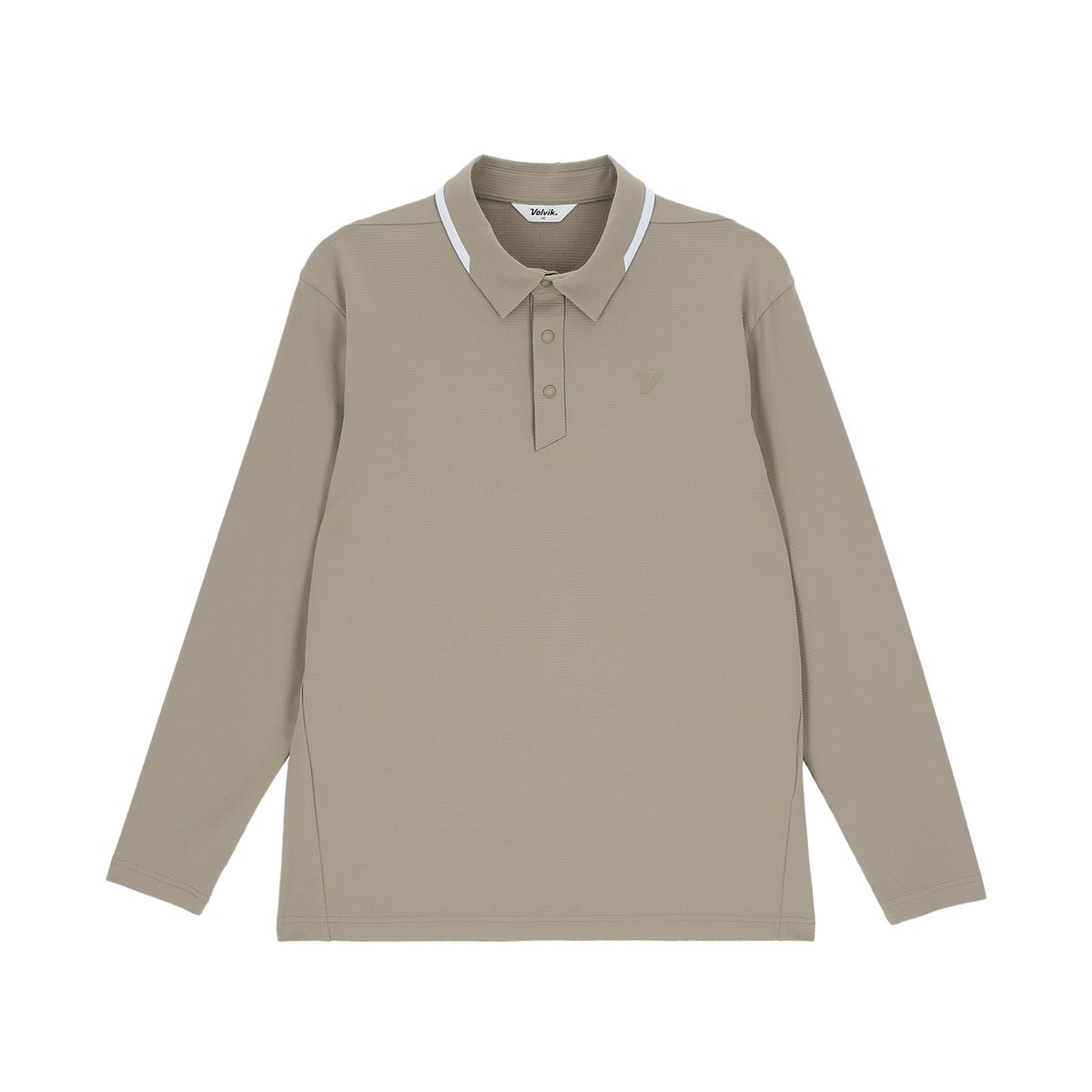볼빅 골프웨어(VOLVIK GOLFWEAR) 남성 사각 조직감 제에리 긴팔 티셔츠 VMTSQ202_DB