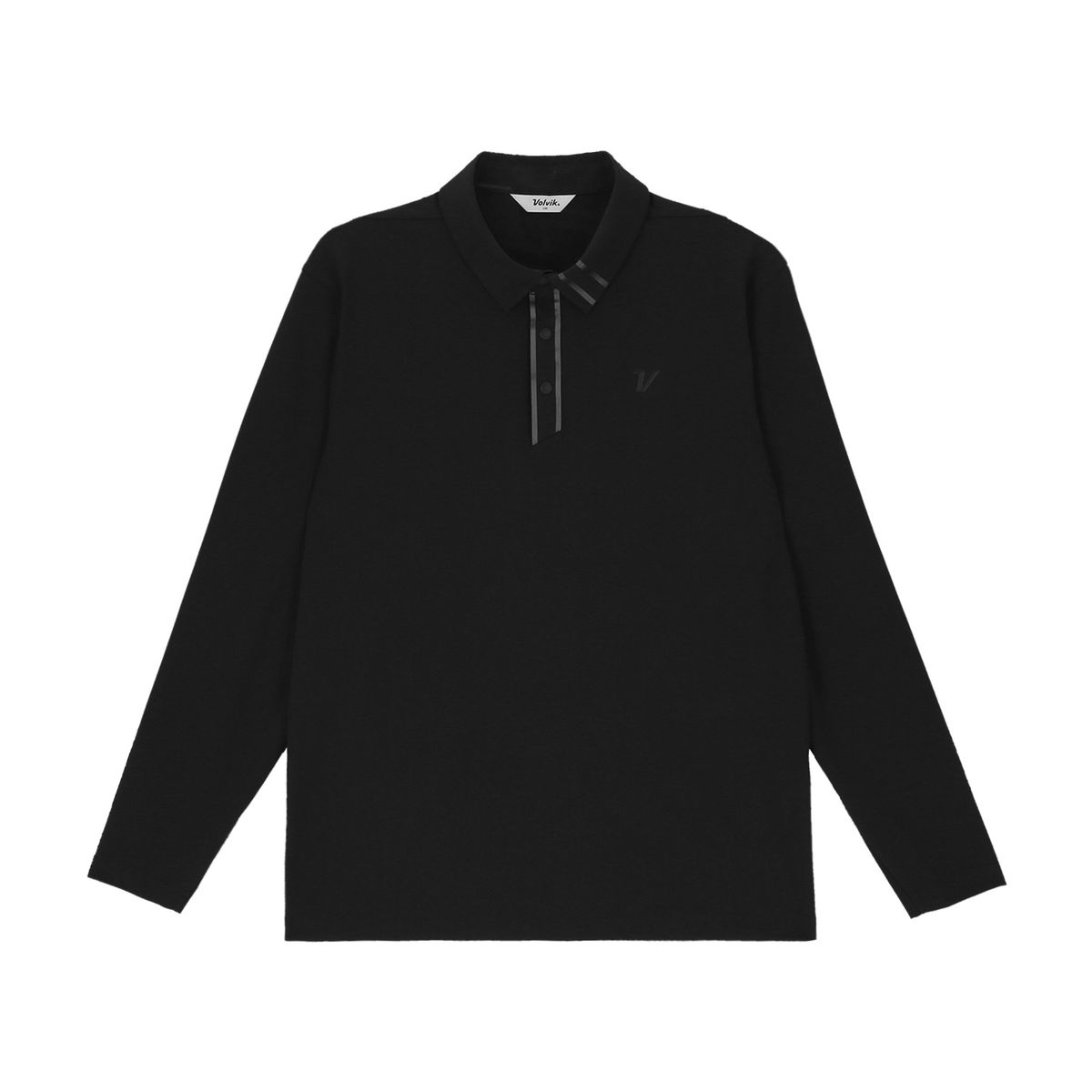 볼빅 골프웨어(VOLVIK GOLFWEAR) 남성 [STD]면터치 BASIC 제에리 긴팔 티셔츠 VMTSQ271_BK