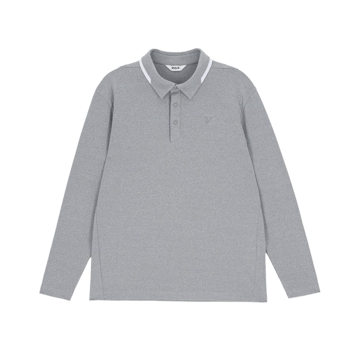 볼빅 골프웨어(VOLVIK GOLFWEAR) 남성 사각 조직감 제에리 긴팔 티셔츠 VMTSQ202_MG