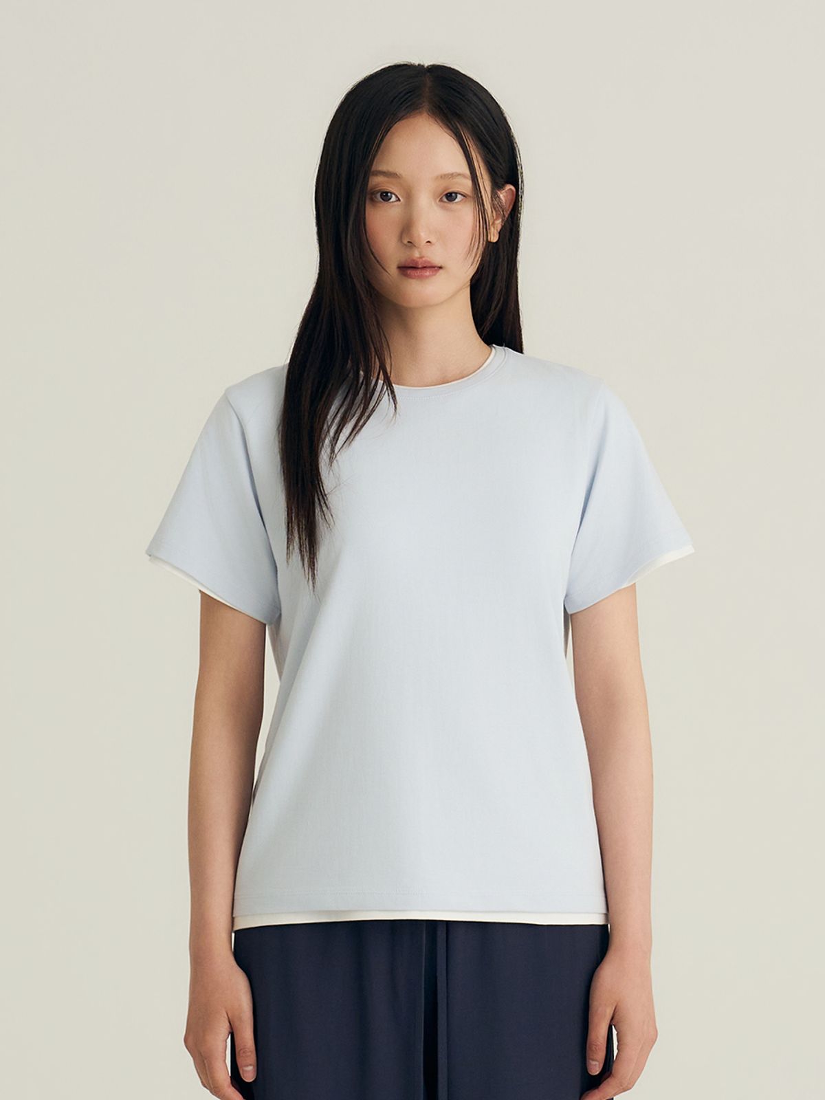 비올셋(BE ALL SET) Essential Modal T-Shirt_Sky Blue