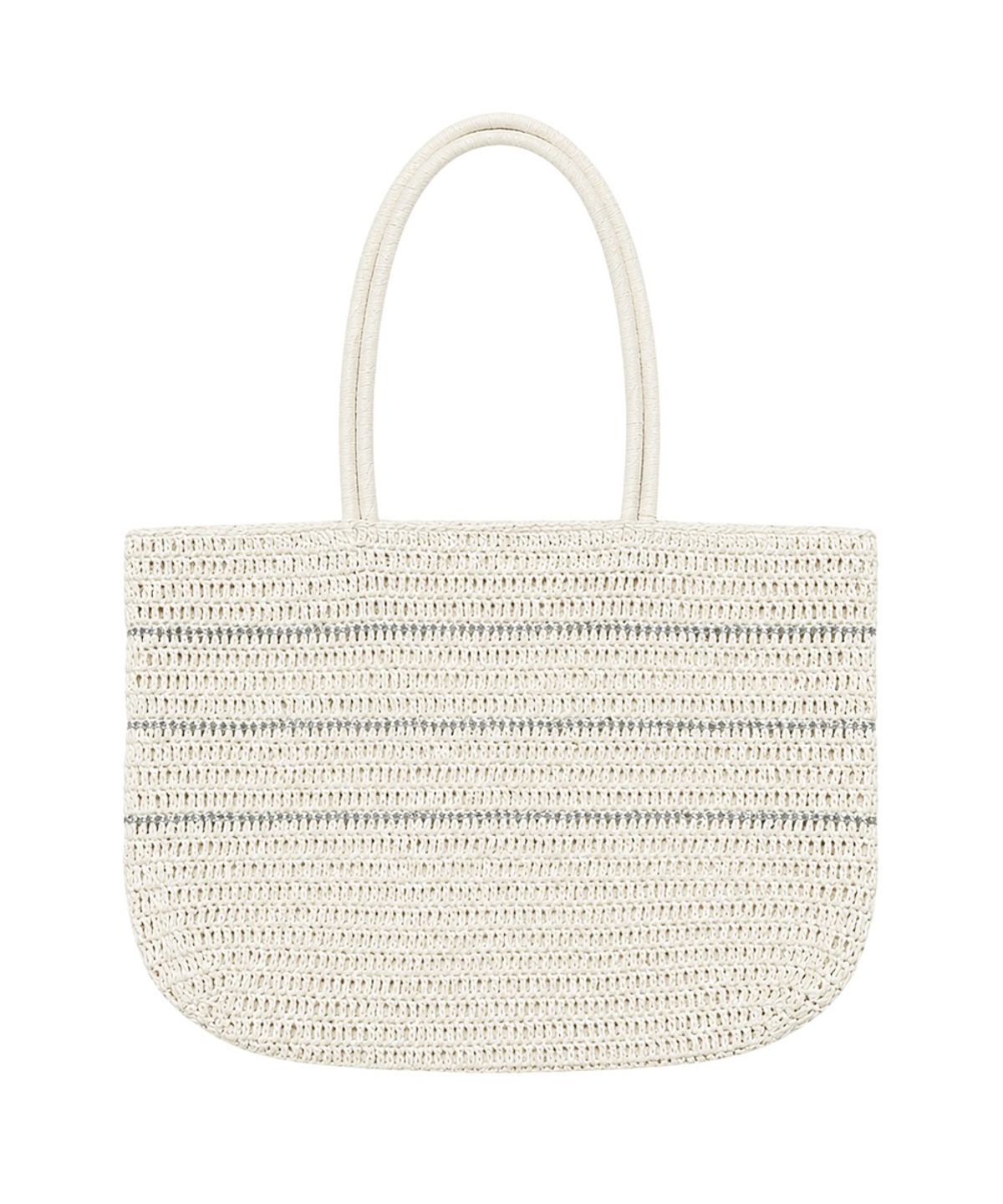 소프트서울(SOFT SEOUL) SOFT NATURAL WEAVE BAG_WHITE/SILVER