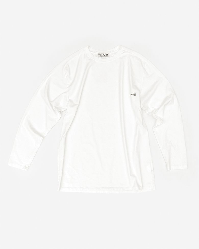 LONG SLIDER T SHIRT  _  white