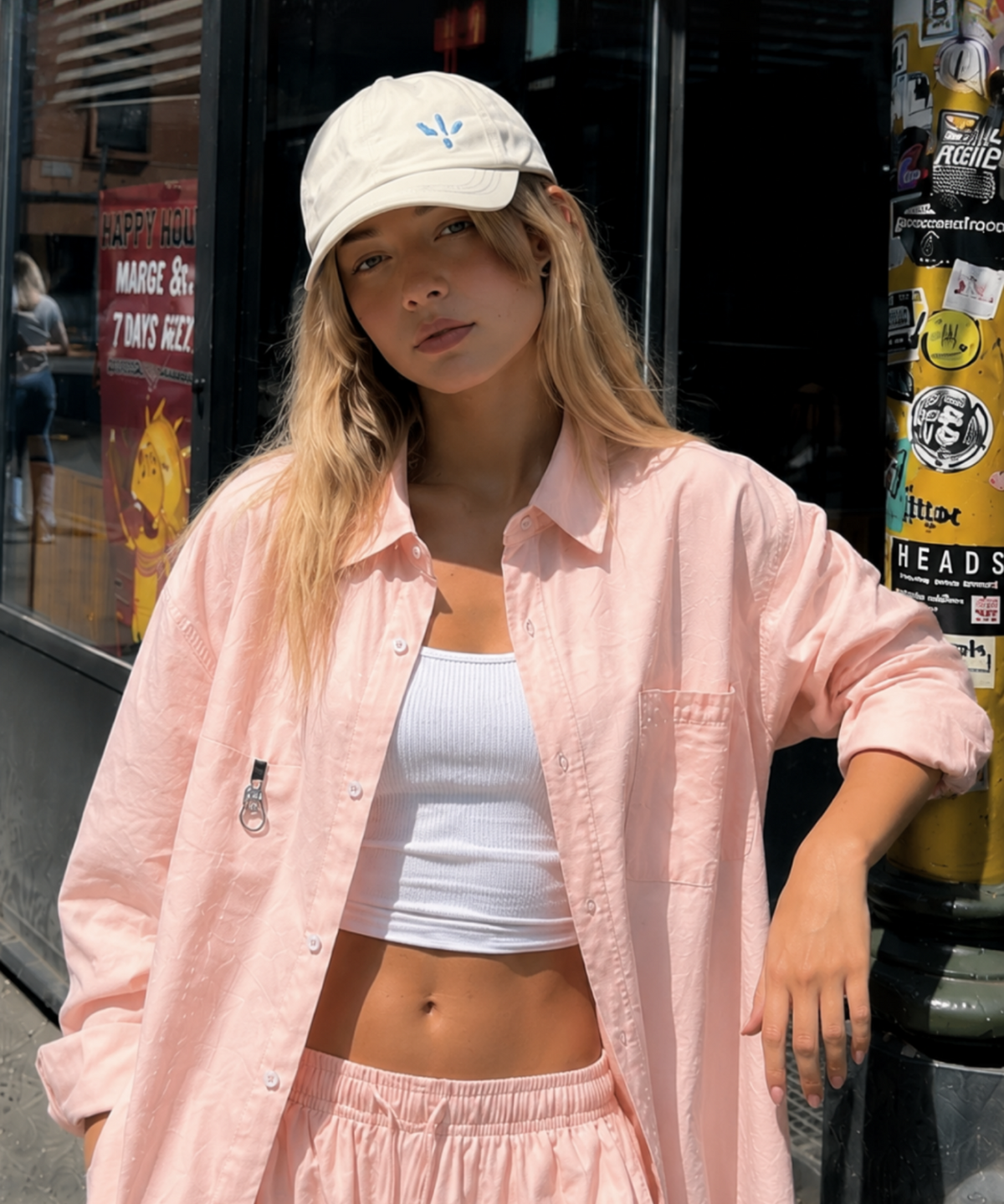 커뮨더웨어(KOMMUNTHEWEAR) 커뮨 심볼 라운드 캡 아이보리
