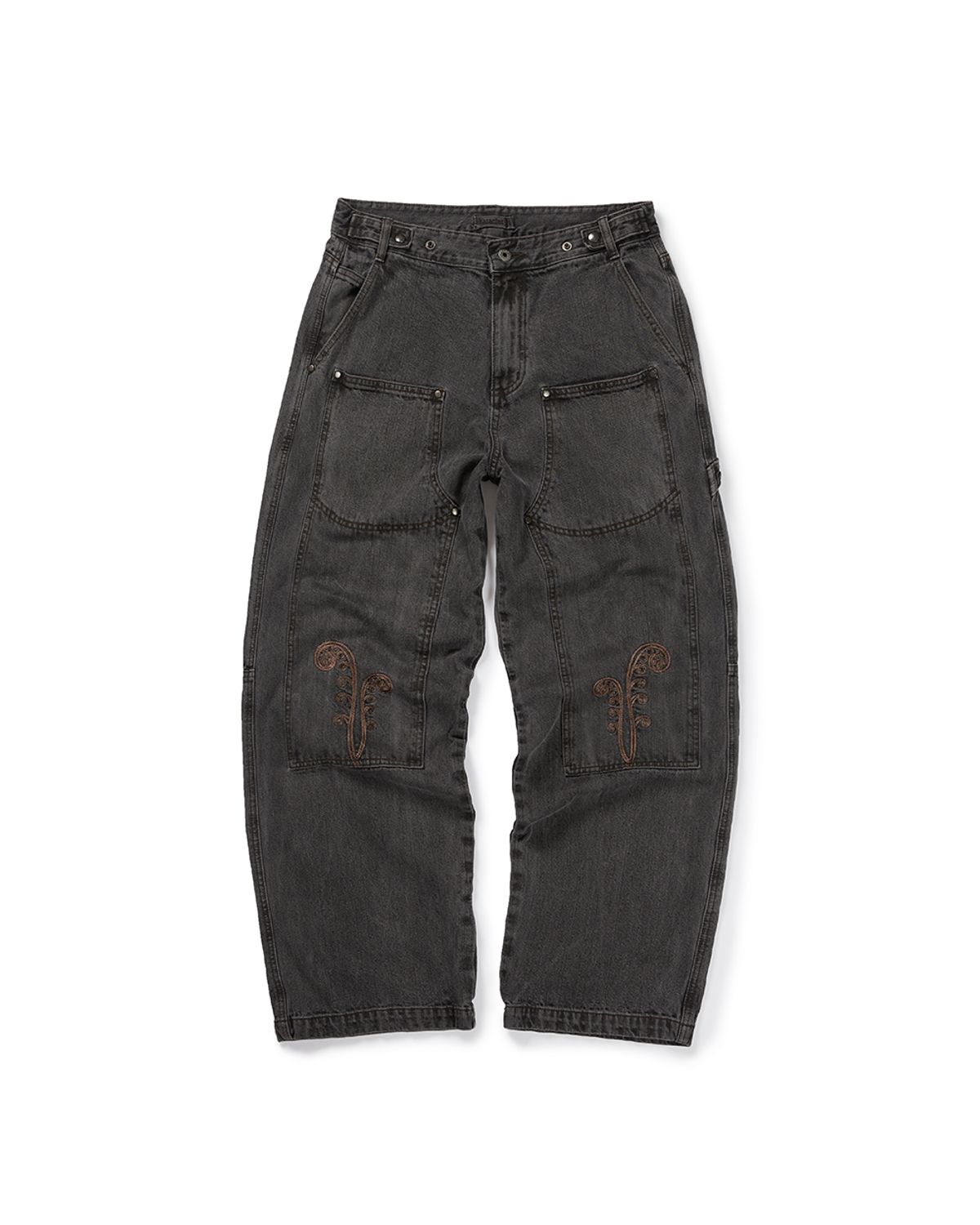 카락터(KARACTOR) Ptery double knee pants / Black