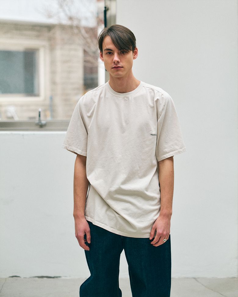 SHORT SLIDER T SHIRT  _  off white
