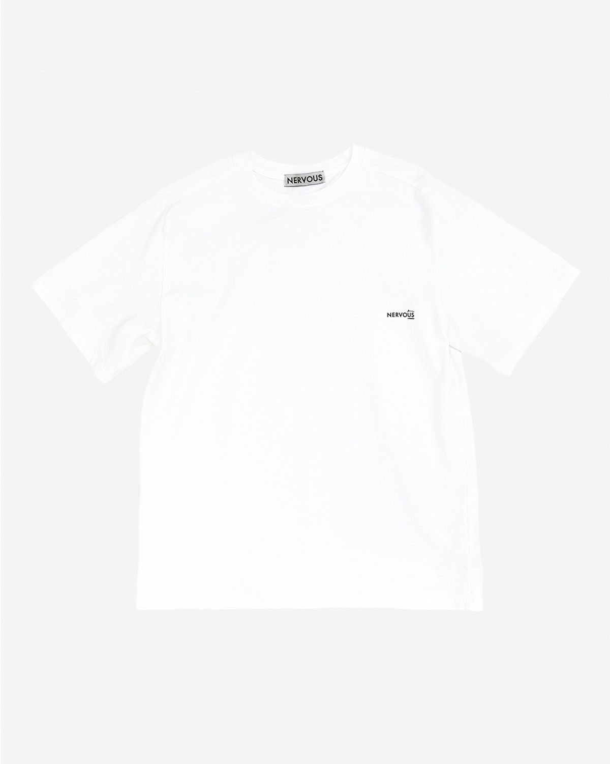 너버스(NERVOUS) SHORT SLIDER T SHIRT  _  white