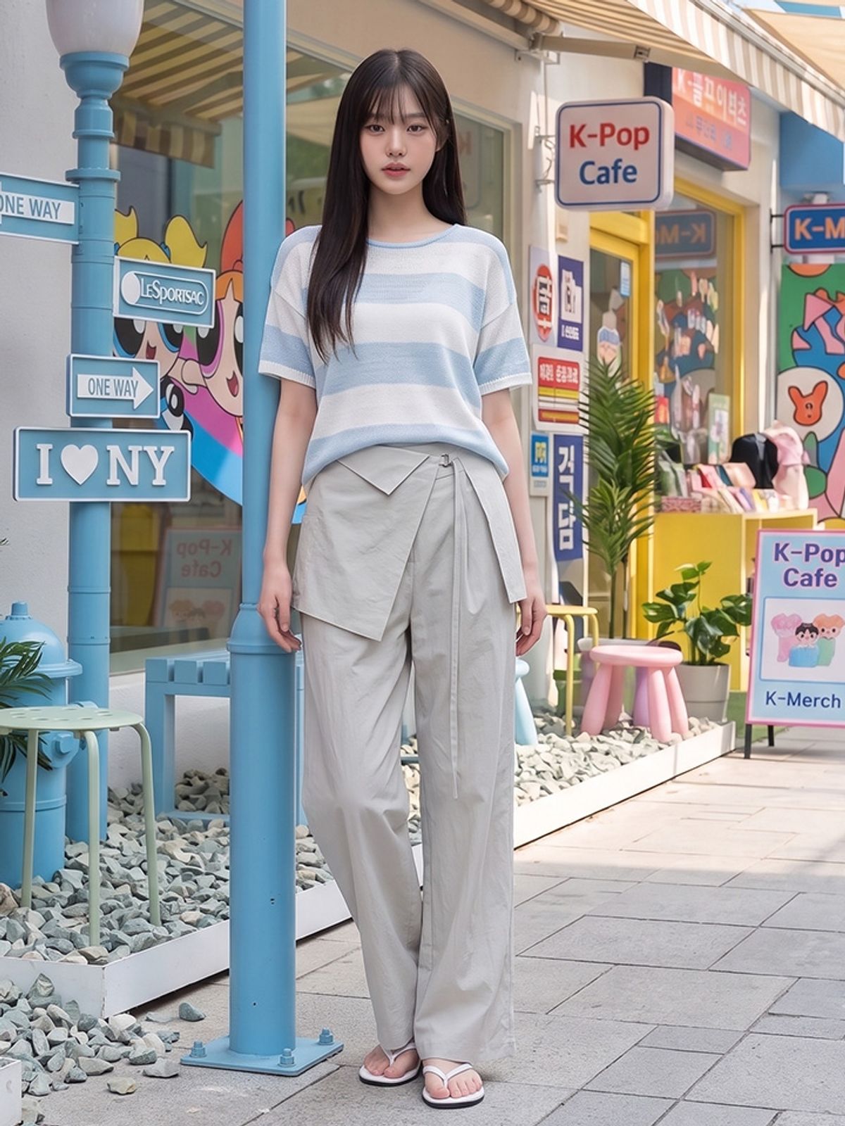 행텐(HANGTEN) 여성 디테쳐블 스커트 레이어드 팬츠_041(10570-138-408-69)