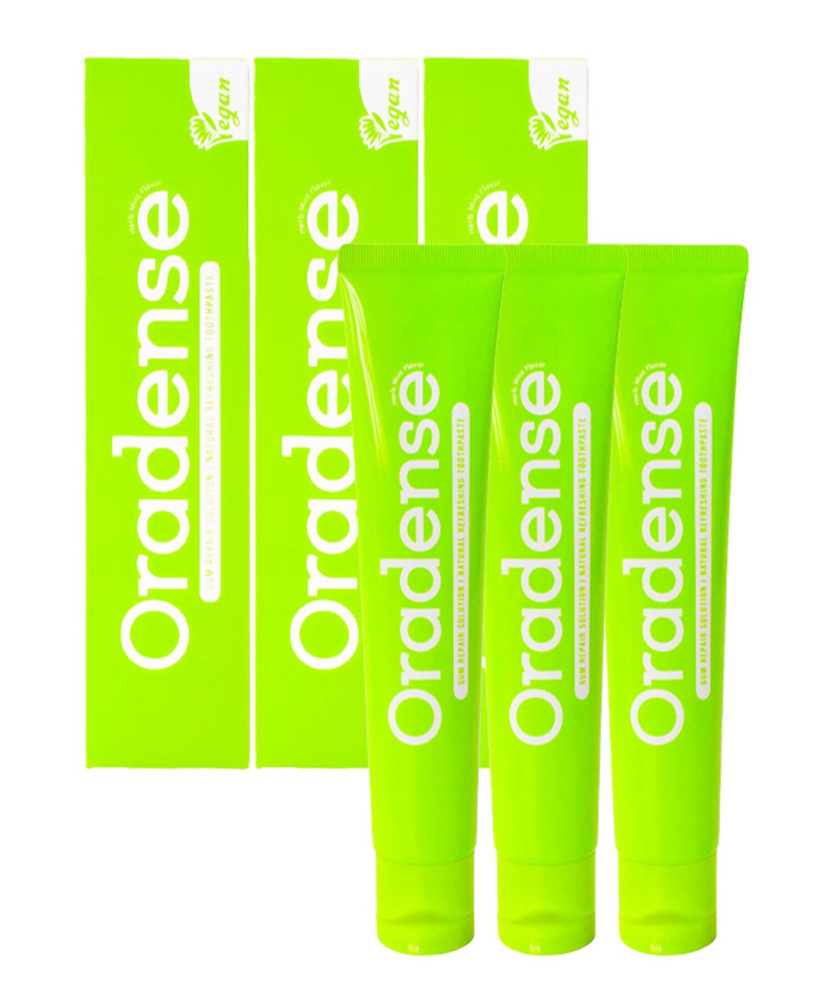 오라덴스(ORADENSE) 내추럴리프레싱 잇몸케어 치약 100g, 3개