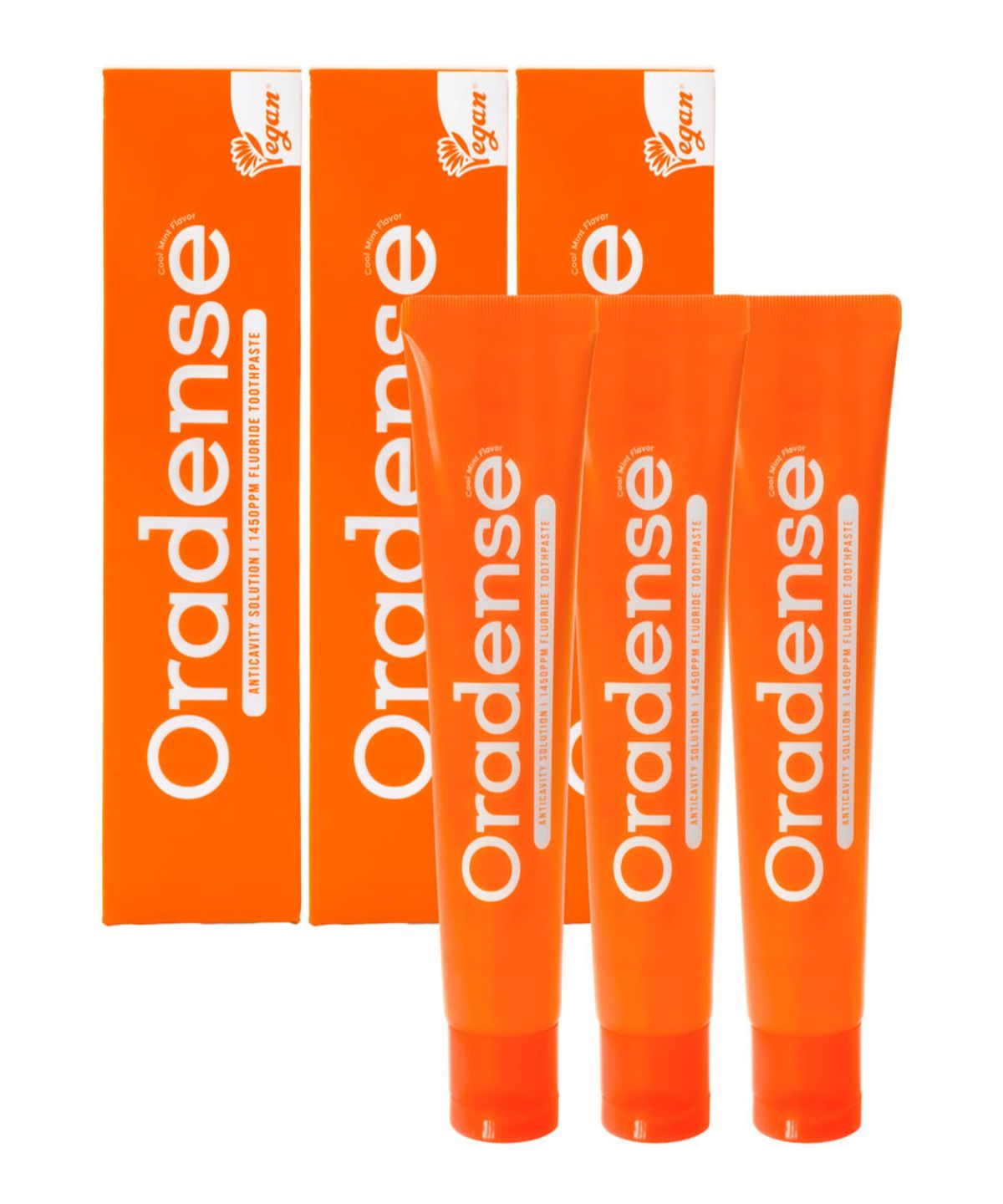 오라덴스(ORADENSE) 1,450ppm 고불소 충치케어 치약 100g, 3개