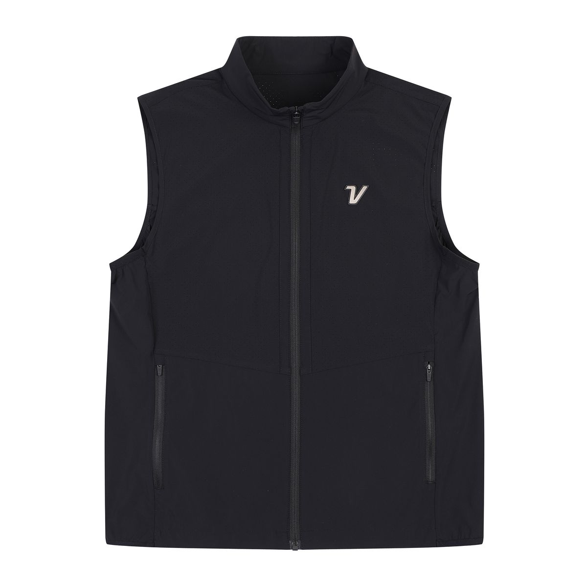 볼빅 골프웨어(VOLVIK GOLFWEAR) 남성 골프 에센셜 경량 타공 오픈 베스트 VMVTP391_BK